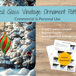 Vintage Christmas Ornament - Fused Glass Pattern